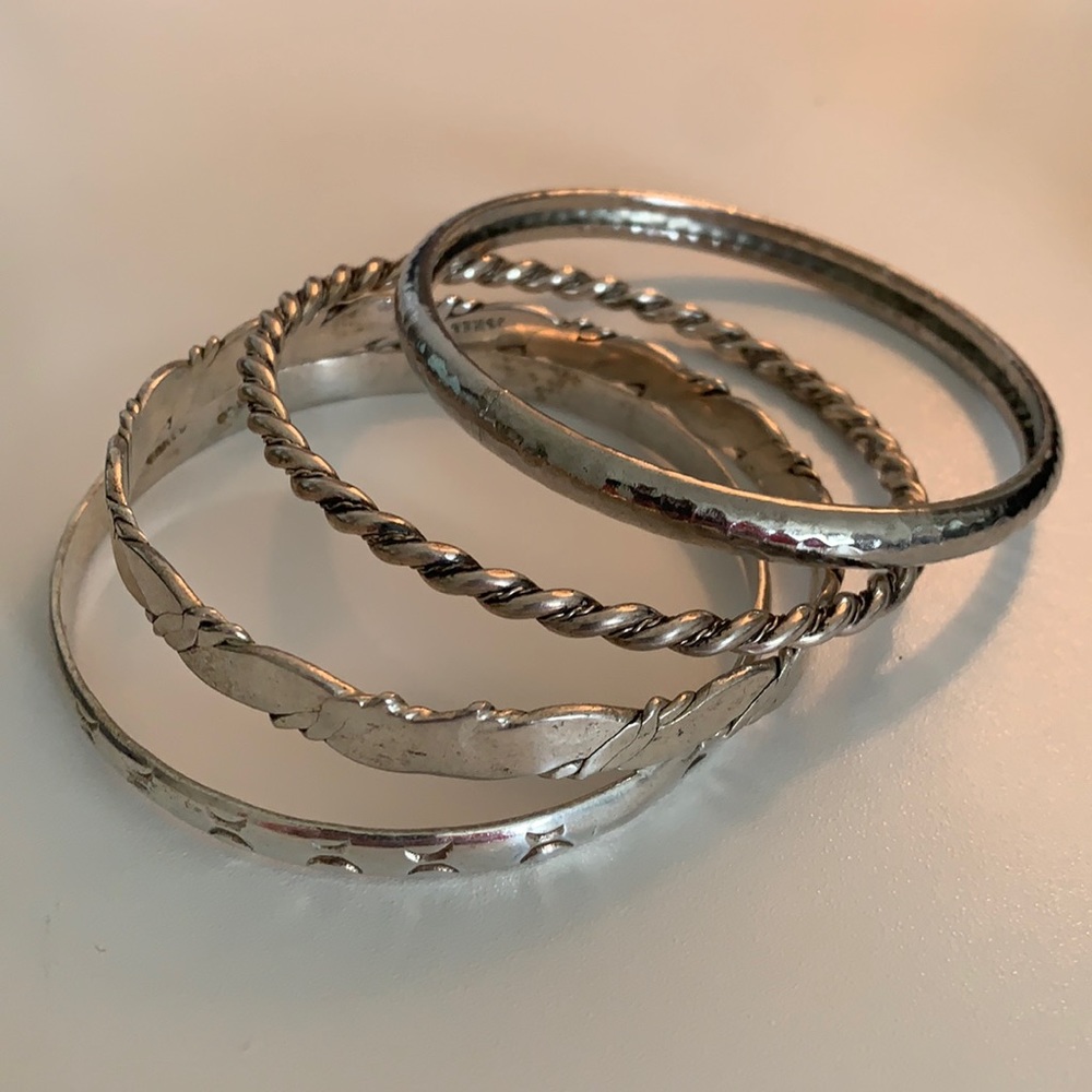 Silver Bracelet Set